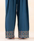 Women's Unstitched Linen Blue Embroidered 3 Piece Suit